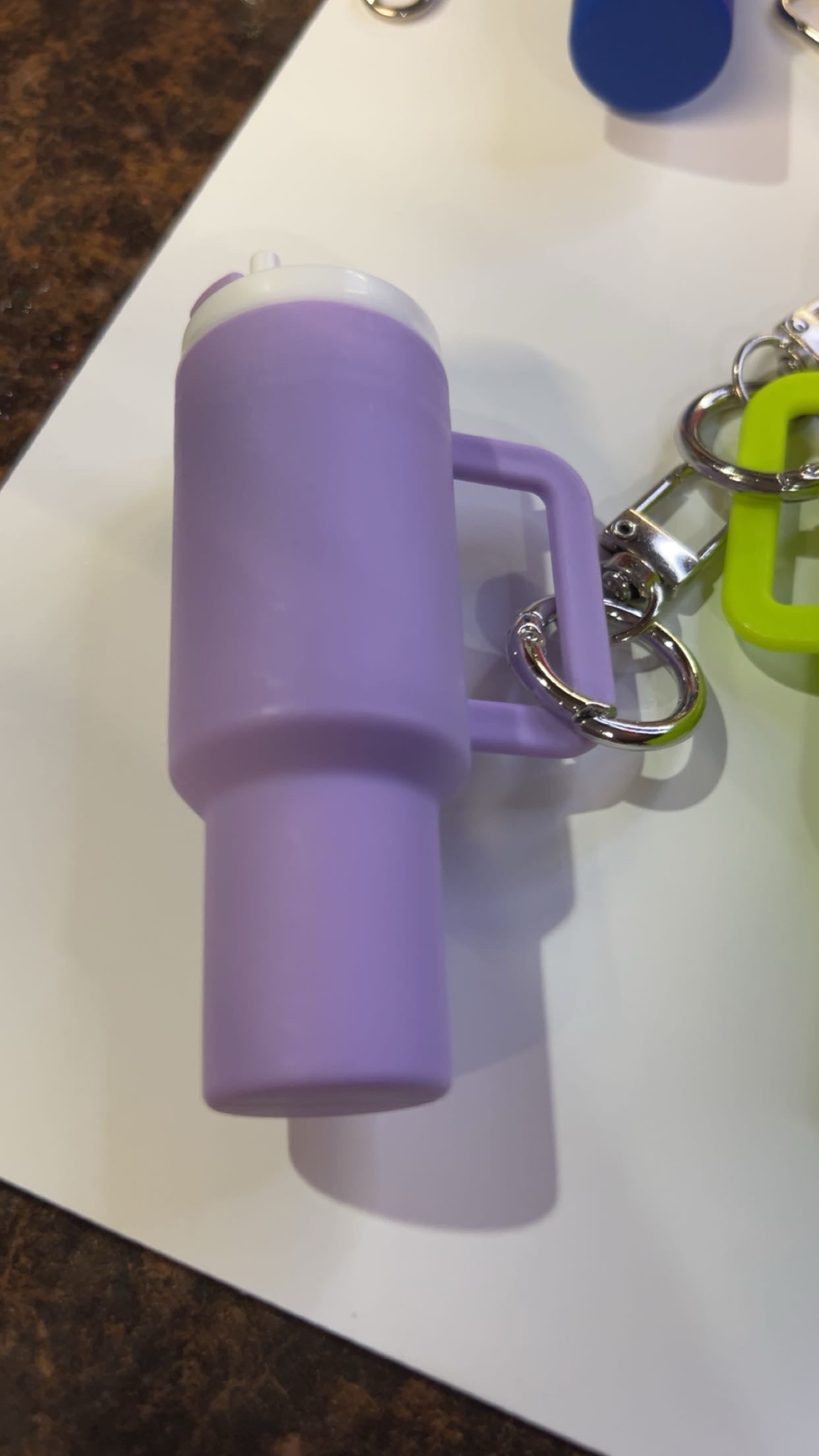 Mini Cup Chapstick Holder Keychains