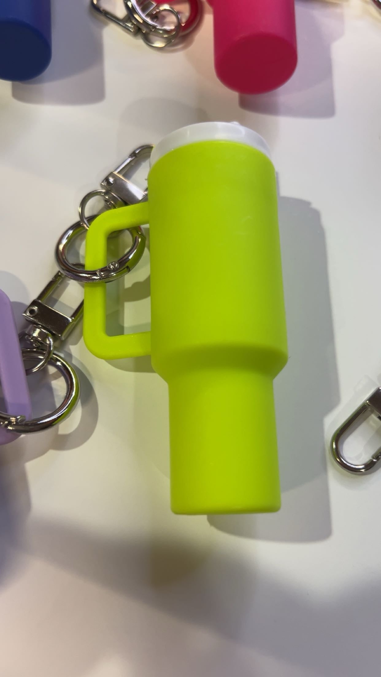 Mini Cup Chapstick Holder Keychains