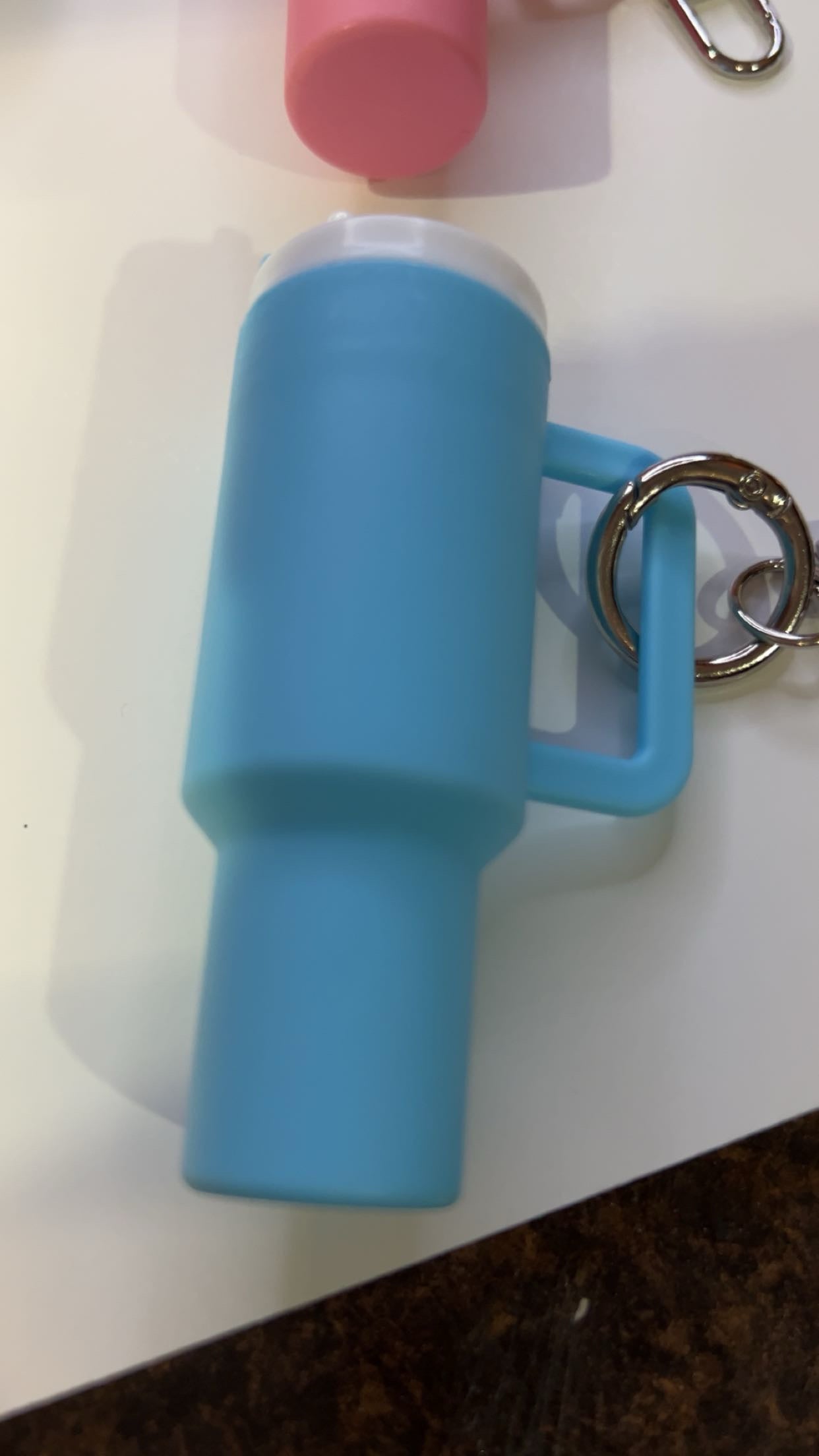 Mini Cup Chapstick Holder Keychains