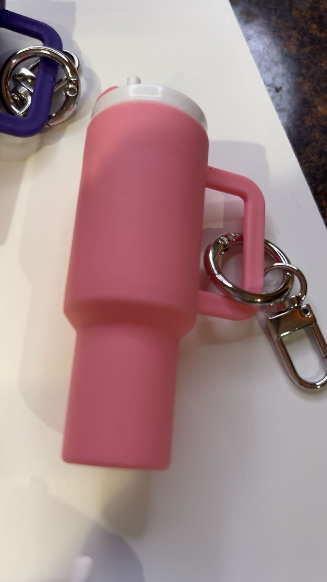 Mini Cup Chapstick Holder Keychains