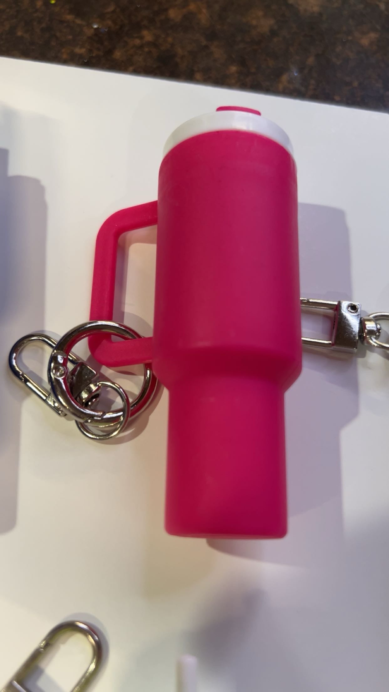 Mini Cup Chapstick Holder Keychains